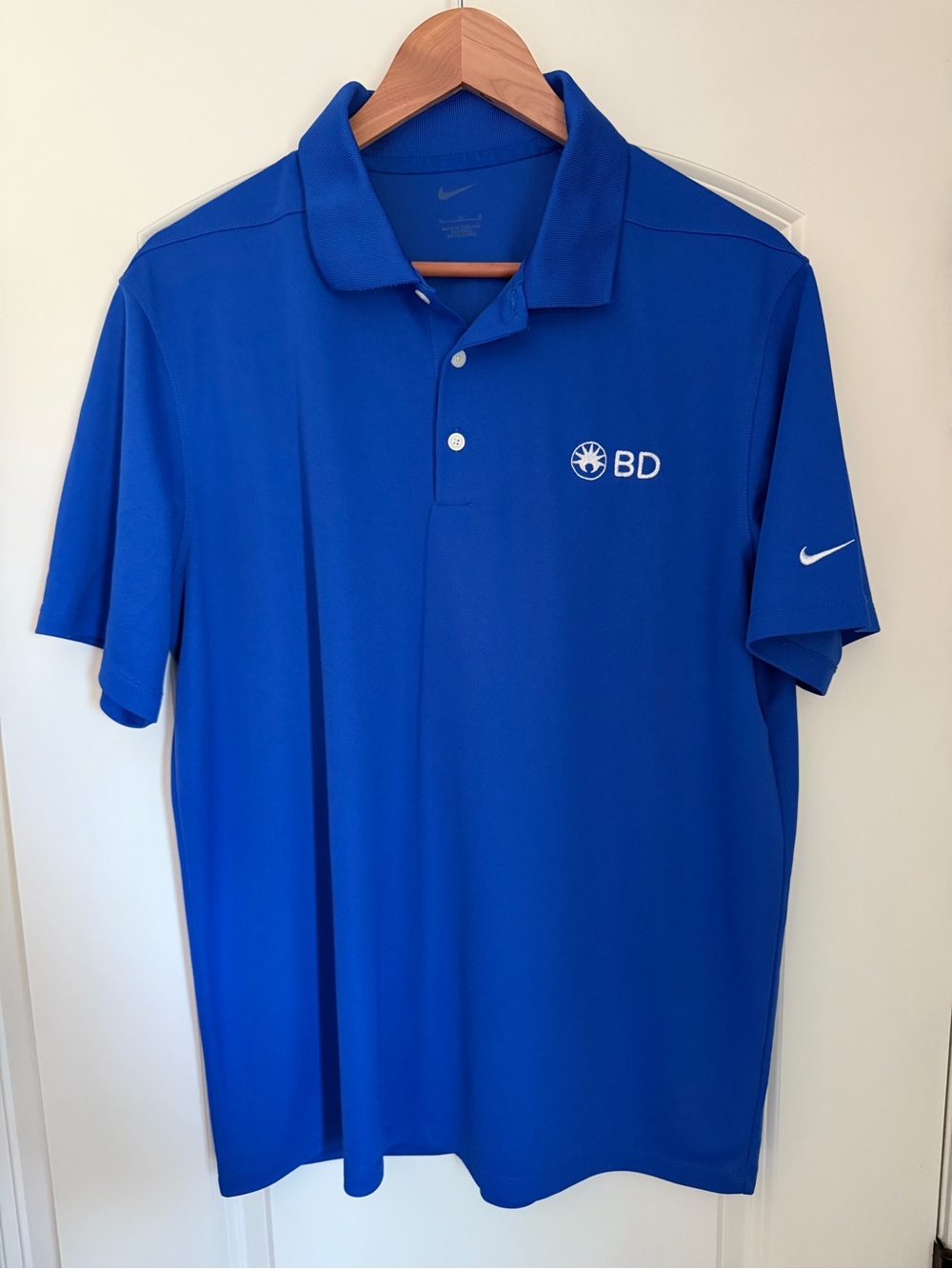 Nike Men's Blue BD Logo Dri-FIT Polo